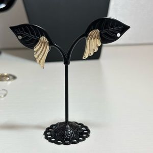 Wing Earrings Gold Tone Earrings